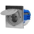 Produktbild: AE1397GS Steckdose Hermetisch Unterputz Edelstahl mit winddichter Montagebox ...