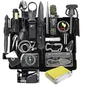 Produktbild: 21-in-1 Survival Kit: Outdoor Ausrüstung mit Kompass & Taktische Taschenlampe