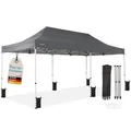 Produktbild: Skandika Pavillon Solvorn 6 x 3 m | Faltpavillon mit Stahlgestell, 18 m², 2 m Höhe, einfacher & schneller Aufbau, UV-Schutz 50+, wasserdicht, wetterfest, feuerfest | Partyzelt, Garten, Camping