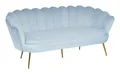 Produktbild: SalesFever Muschelsofa, 3-Sitzer - Samt Hellgrau - 395325