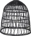 Produktbild: STAR Knute Lampen Schirm Rattan Korb schwarz 50cm für E27 Garten Außen Deko IP44