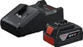 Produktbild: Bosch Professional 18V Akku Starter-Set (1x GBA 4.0Ah Akku +Schnell-Ladegerät)