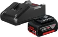 Produktbild: Bosch Professional 18V Akku Starter-Set (1x GBA 4.0Ah Akku + Schnell-Ladegerät)