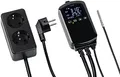 Produktbild: revolt Temperatur Steuerung: Digitaler Temperaturregler für 2 Heiz- & Klimageräte, Display, 3.680 W (Temperatur Steckdose, Universal Thermostat, Heizkörperthermostat)