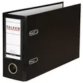 Produktbild: Original Falken PP-Color Kunststoff-Ordner Sonderformat. Made in Germany. 8 cm breit DIN A5 quer mit Wechselfenster schwarz Kontoauszug Ringordner Aktenordner Briefordner Büroordner