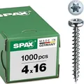 Produktbild: SPAX Universalschrauben T20 Halbrundkopf WIROX 0201010400165 4 mm x 16 mm, 1.000 St. (0201010400165)