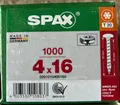 Produktbild: Spax Spanplattenschrauben  1000 Stück WIROX Torx 20 Linsenkopf verzinkt  4x16