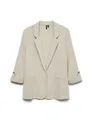 Produktbild: VERO MODA Damen Legeres Blazer Jackett mit Dreiviertel Arm Leichter Sakko Eleganter Business Shacket, Farben:Beige-2, Größe:L
