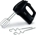 Produktbild: Tefal Handmixer HT3108 Quick Mix | 300 Watt | 5 Geschwindigkeiten & Turbo | 2 Knethaken & 2 Quirle | Edelstahl | Schwarz