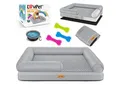 Produktbild: LovPet® Orthopädisches Hundebett Hundekissen Hundekorb Relax, Inkl. Napf + 3X Kauknochen, Hundesofa für Kleine, Mittelgroße & Große Hunde, Bezug abnehmbar und waschbar