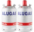 Produktbild: 2x Alugas 11 kg Gasflasche Propangasflasche Eigentum 10 J. TÜV Tara 5,4 kg leer