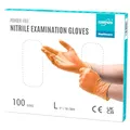 Produktbild: EUROPAPA® 100x Nitrilhandschuhe Einweghandschuhe Einmalhandschuhe Untersuchungshandschuhe Nitril Handschuhe puderfrei ohne Latex unsteril latexfrei disposible gloves (L, Orange)