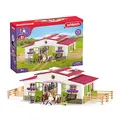 Produktbild: SCHLEICH 42344 Horse Club Reiterhof mit Reiterin und Pferden, 97 Teile Spielset mit 2X Pferde Figur, Reiterin-Figur und viel Zubehör, Spielzeug für Kinder ab 5 Jahren