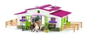 Produktbild: Schleich Horse Club 42344 - Reiterhof Pferdehof Stall Mit Reiterin Und 2 Pferden