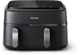 Produktbild: Philips 3000 series NA351/00 Airfryer mit zwei Körben - Heißluftfritteuse - 9 l - 1,5 kg - Rapid Air - 40 °C - 200 °C (NA351/00)