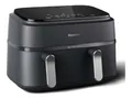 Produktbild: AirFryer PHILIPS NA351/00 Edelstahl 9,0 l Doppelschüssel 38,25 x 44,39 x 31,42 cm