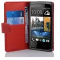 Produktbild: Cadorabo Schutzhülle für HTC Desire 500 Hülle in Rot Handyhülle Etui Case Backcover Kunstleder Tasche