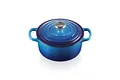 Produktbild: Le Creuset Signature Gusseisen-Bräter mit Deckel, Ø 20 cm, Rund, Für alle Herdarten und Induktion geeignet, Volumen: 2,4 l, 3,092 kg, Azure, 21177202202430