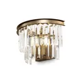 Produktbild: Wandlampe Esszimmer Kristall Glas in Messing T:33 cm E14 Wandleuchte Wohnzimmer