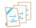 Produktbild: PHOTOLINI Bilderrahmen 3er Set, stabiles MDF-Holz, mit Acrylglas, extra Zubehör
