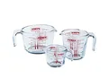 Produktbild: Pyrex – Messkrug aus strapazierfähigem Glas, Glas, durchsichtig, Set 3 pièces