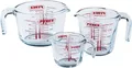 Produktbild: Pyrex Classic 3-er Set Mit – Messkrug aus Borosilikatglas 0,25 L + 0,5 L + 1 L