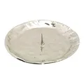 Produktbild: NKlaus Kerzenteller mit Dorn Ø 9cm Messing vernickelt glänzend Kerzenuntersetzer Teller 10589