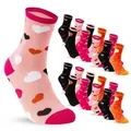 Produktbild: sockenkauf24 Socken 10 Paar Kinder Socken Jungen & Mädchen Baumwolle Kindersocken (31-34) - 54338 rosa 31-34