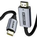 Produktbild: BENFEI 8K USB C auf HDMI Kabel 1,8M (8K@60Hz 4K@240Hz/165Hz/144Hz/120Hz), USB Typ C auf HDMI [kompatibel Thunderbolt 4/3] für iPhone 16/15 Pro/Max, MacBook Pro/Air 2023, iPad Pro, Surface Book 2
