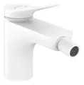 Produktbild: Hansgrohe Vivenis Einhebel-Bidetmischer mit Zugstangen-Ablaufgarnitur Ausladung 130 mm - Mattweiß - 75200700