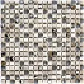 Produktbild: Glasmosaik Naturstein hellgrau/silber mix Wand Bad WC WB92-HQ10 |1 Matte