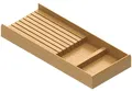 Produktbild: livingpoint24 Besteckeinsatz Messerblock Holz Messerhalter Sunny Schublade 20x47.2x5cm Eiche natur (1 St)