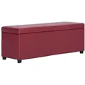 Produktbild: Bank Mit Staufach 116 Cm Weinrot Kunstleder Vidaxl