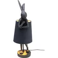 Produktbild: Kare Design Tischlampe Animal Rabbit Schwarz, Hasenleuchte, Tischleuchte, Nachttischlampe, Tiermotiv, Schreibtischlampe Kinder, Kippschalter am Kabel, Leuchtmittel nicht inklusive, 68x23x26cm (H/B/T)