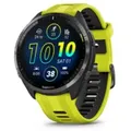 Produktbild: Garmin Forerunner 965 - 47 mm - schwarz - intelligente Uhr mit Band - Silikon - amp yellow/black - Handgelenkgröße: 135-