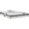Produktbild: Homestyle4u Polsterbett, Grau, Textil, 180x200 cm, Schlafzimmer, Betten, Polsterbetten