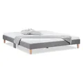 Produktbild: Homestyle4u Polsterbett 180x200 Grau Doppelbett Bett Futonbett Bettgestell mit Lattenrost