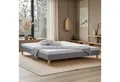 Produktbild: Homestyle4u Polsterbett 90x200 120x200 140x200 160x200 180x200 ohne Kopfteil Grau niedrig (Set, mit Lattenrost), Doppelbett 180 x 200 cm