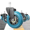 Produktbild: HOLKIE Bürostuhl Rollen 11x22 mm Blau Ersatzrollen für Schreibtischstuhl aus Gummirollen für Hartbodenrollen 5er-Set robuste für Stühle als Ersatz für Computer-Gaming-Stuhlmatten