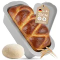 Produktbild: Brotbackform Silikon 23 cm – Rechteckige Kastenform, auch als Kuchenform 1400...