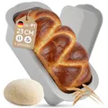 Produktbild: Brotbackform Silikon 23 cm – Rechteckige Kastenform, auch als Kuchenform 1400...