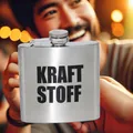 Produktbild: Edelstahl Flachmann mit Spruch KRAFTSTOFF 150 ml tolles Vatertag Weihnachten