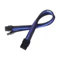 Produktbild: Silverstone PCI-8-Pin zu PCIe-6+2-Pin Kabel, 250mm - schwarz/bla (SST-PP07-PCIBA)