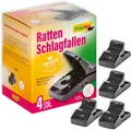 Produktbild: Inseko Schlagfalle 4 x inseko Premium-Rattenfallen I sehr hochwertig I wiederverwendbar, inklusive 2 Paar Latexhandschuhe