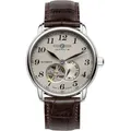 Produktbild: Zeppelin Herrenuhr LZ 127 Graf Zeppelin 76665 - Beiges Ziffernblatt mit schwarzen Zahlen/Indices,braune Naht,dunkelbraun - 40mm