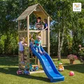 Produktbild: Fungoo Spielturm / Gartenspielhaus CAROL1, mit Rutsche 2,2m & Sprossenwand; 03030