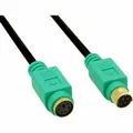 Produktbild: PS/2 Verlängerung Stecker zu Buchse PC99 schwarz Stecker grün Kontakte gold 3m