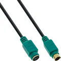Produktbild: InLine® PS/2 Verlängerung, Stecker / Buchse, PC99, grüne Stecker, PREMIUM, 3m