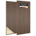 Produktbild: JELLE & JACOB Wandpaneel Akustikpaneele Holz Walnuss Furnier, Wandverkleidung, (2er Set, 2-tlg) angenehme Raumakustik & skandinavisches Design, 3D-Optik braun