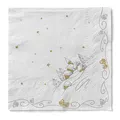 Produktbild: Sovie HORECA Serviette Panorama in Weiss-Silber aus 3-lagigem Tissue, Weihnachtsserviette Einweg Wintermotiv, ideal für Advents- & Weihnachtsfeiern 40 x 40 cm, 100 Stück